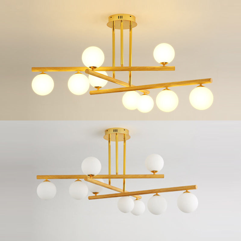 Lampada lampadina a globo Illuminazione a sospensione moderna in vetro bianco per il ristorante