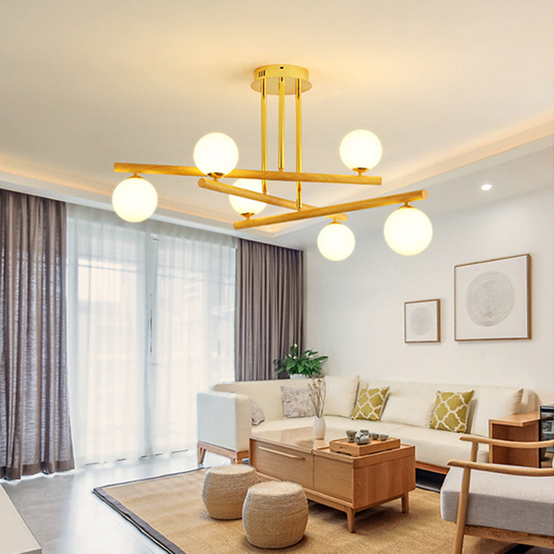 Lampada lampadina a globo Illuminazione a sospensione moderna in vetro bianco per il ristorante