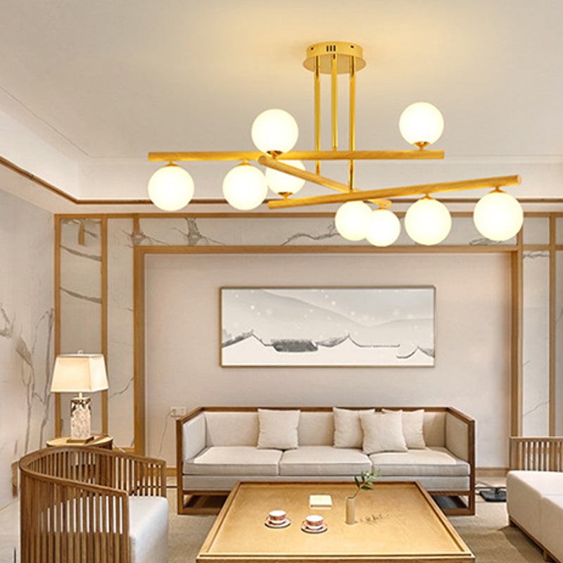 Lampada lampadina a globo Illuminazione a sospensione moderna in vetro bianco per il ristorante