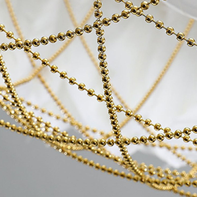 Hand-Woven Chandelier Minimalist Feather Shade Bedroom Living Room Pendant Lighting