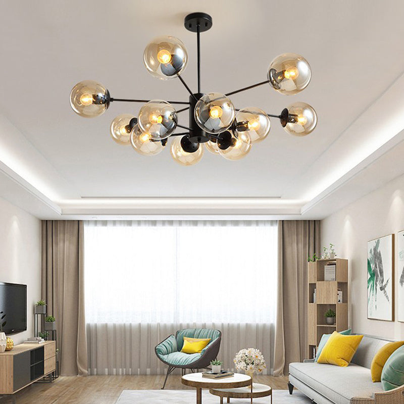 Lustre de lustre en verre luminaire de lustre moderne Light pour le salon