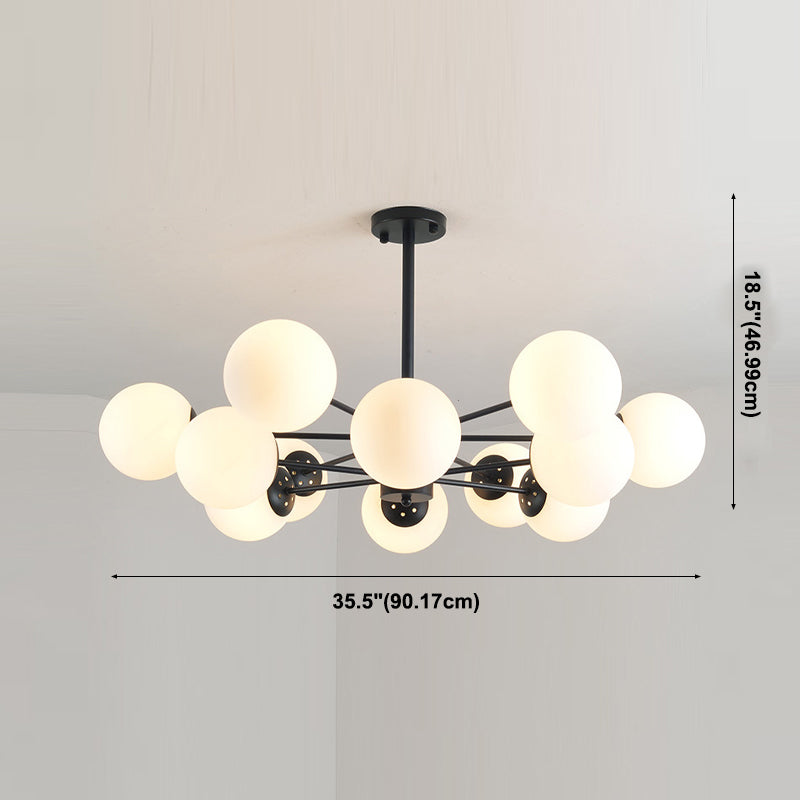 Lustre de lustre en verre luminaire de lustre moderne Light pour le salon