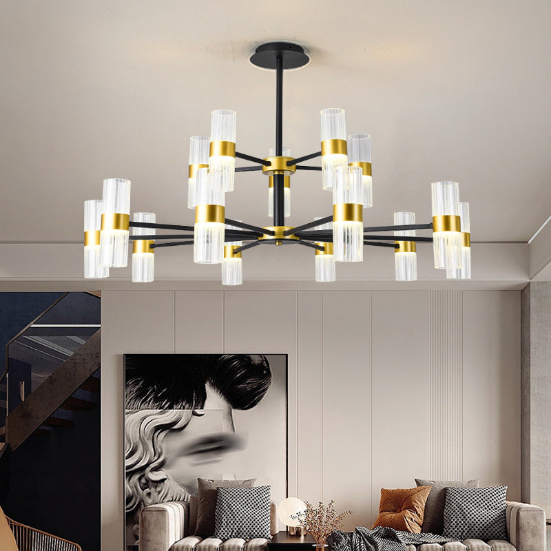 Starburst Chandelier Lighting Fixture Simple LED Metal Ceiling Chandelier for Living Room