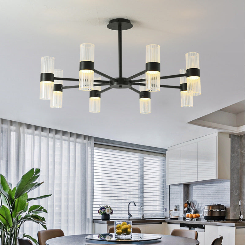 Starburst Chandelier Lighting Fixture Simple LED Metal Ceiling Chandelier for Living Room