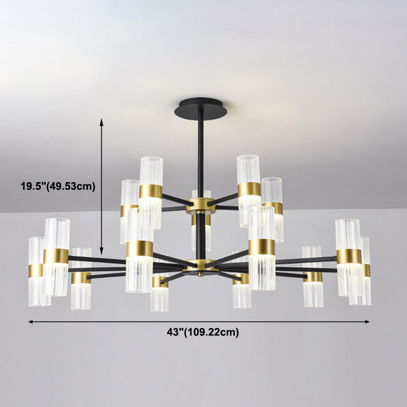 Starburst Chandelier Lighting Fixture Simple LED Metal Ceiling Chandelier for Living Room