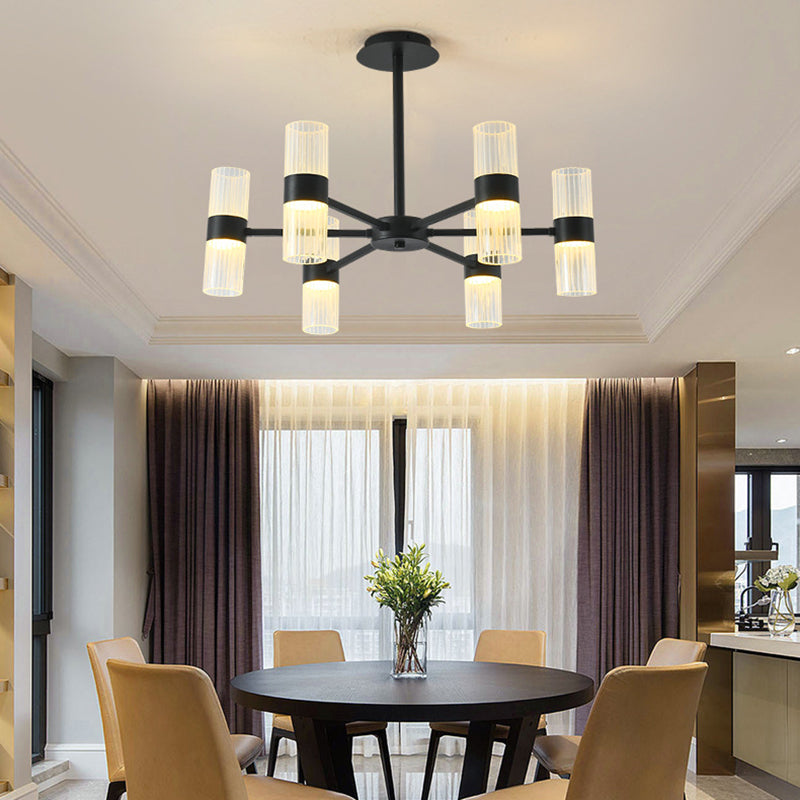 Starburst Chandelier Lighting Fixture Simple LED Metal Ceiling Chandelier for Living Room