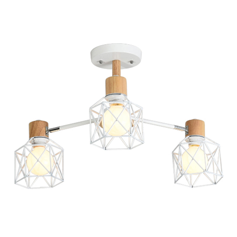 Käfigleuchter hungern hell einfacher Stil Holzdecke Anhänger Licht für Wohnzimmer