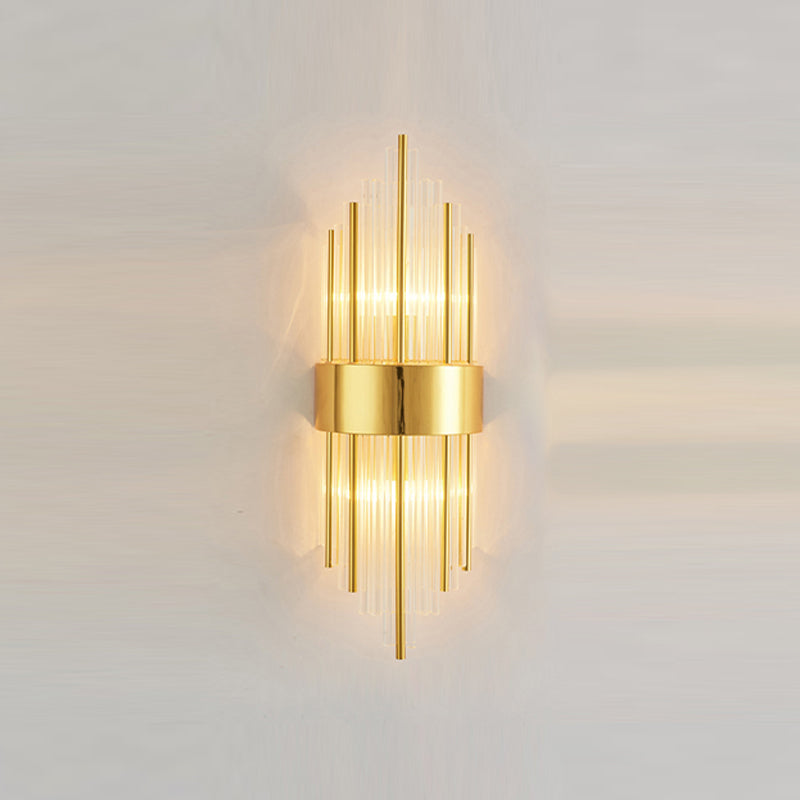 1/2 Heads Postmodern Wall Sconce Crystal Sconce Light Fixture for Living Room Bedroom