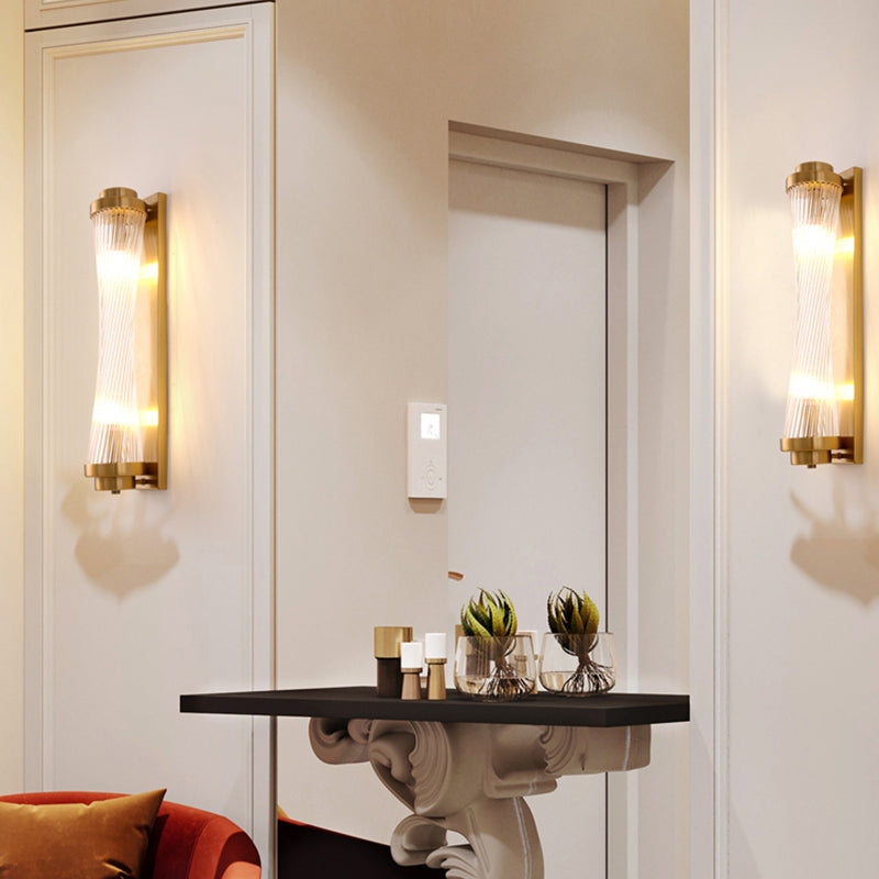 1/2 Heads Postmodern Wall Sconce Crystal Sconce Light Fixture for Living Room Bedroom