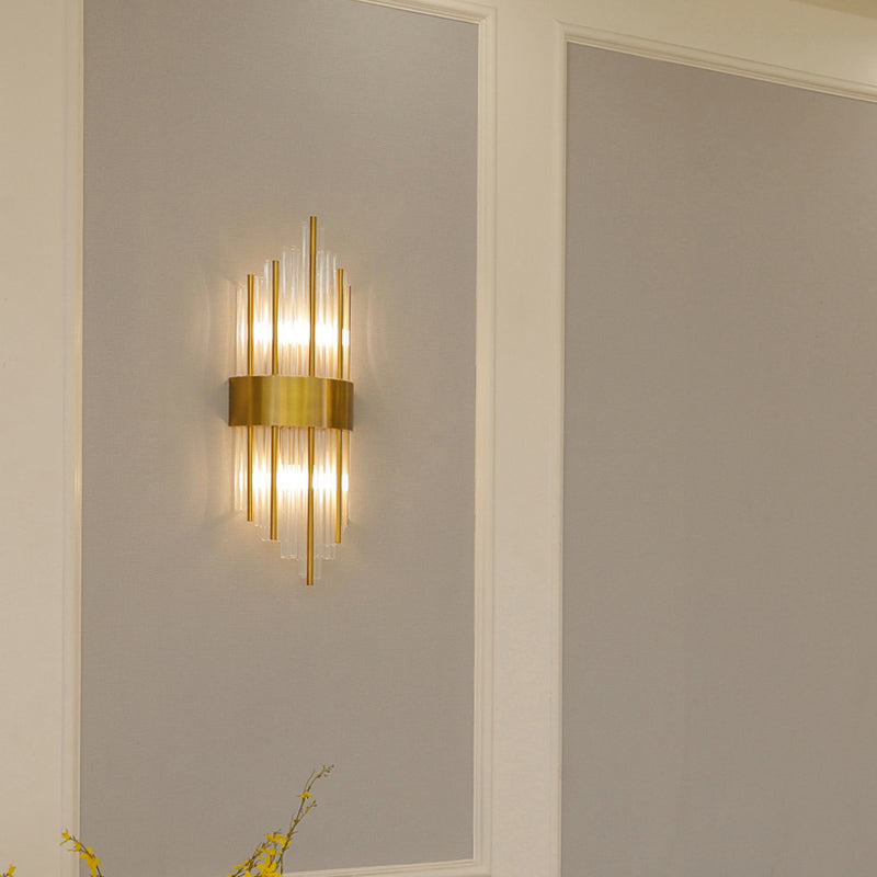 1/2 Heads Postmodern Wall Sconce Crystal Sconce Light Fixture for Living Room Bedroom