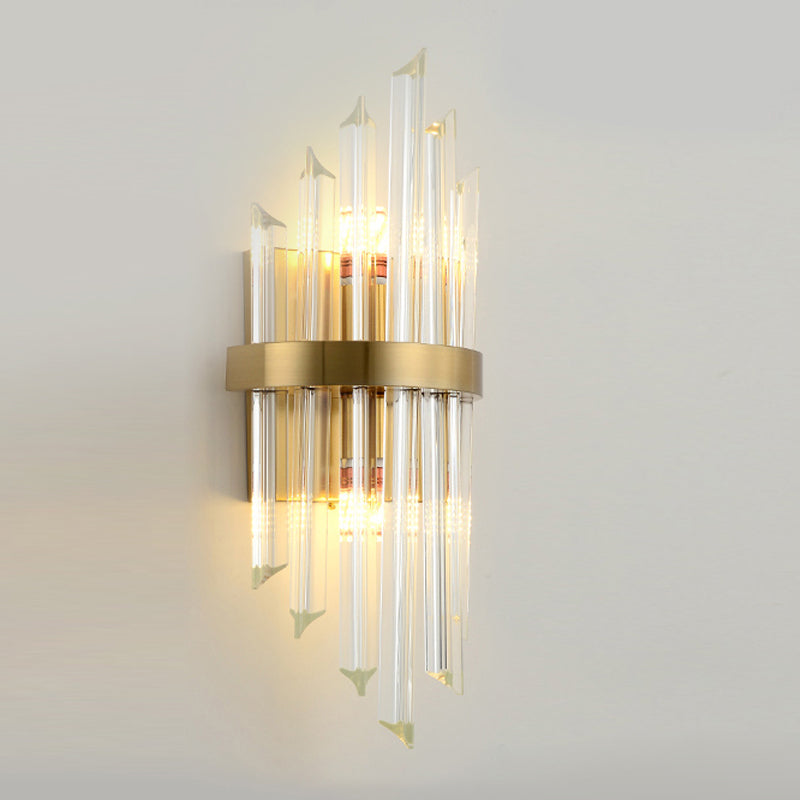 2 Lichter Wandleuchten mit klarem Kristallschatten postmoderner Stillicht für Schlafzimmer