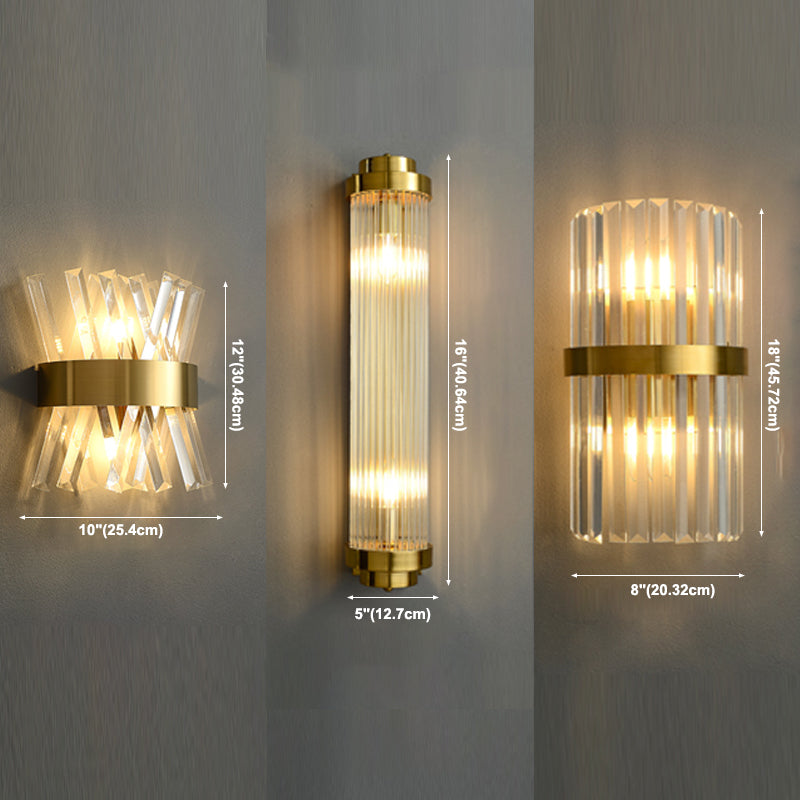 5 estilos para apliques de pared de cristal opcional en oro posmoderno posmoderno.