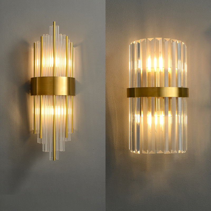 5 estilos para apliques de pared de cristal opcional en oro posmoderno posmoderno.