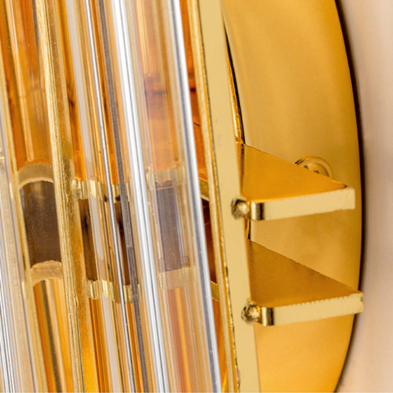 Simplicidad Luz de luz Spline con lámpara de pared posmoderna de sombra de cristal transparente