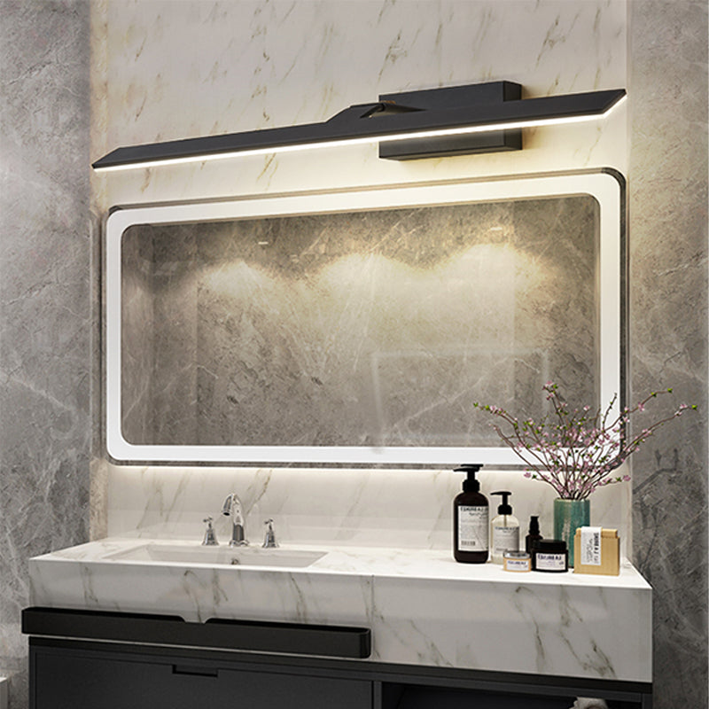 Luci di vanità montate a parete minimalista con braccio regolabile sopra lo specchio per il bagno