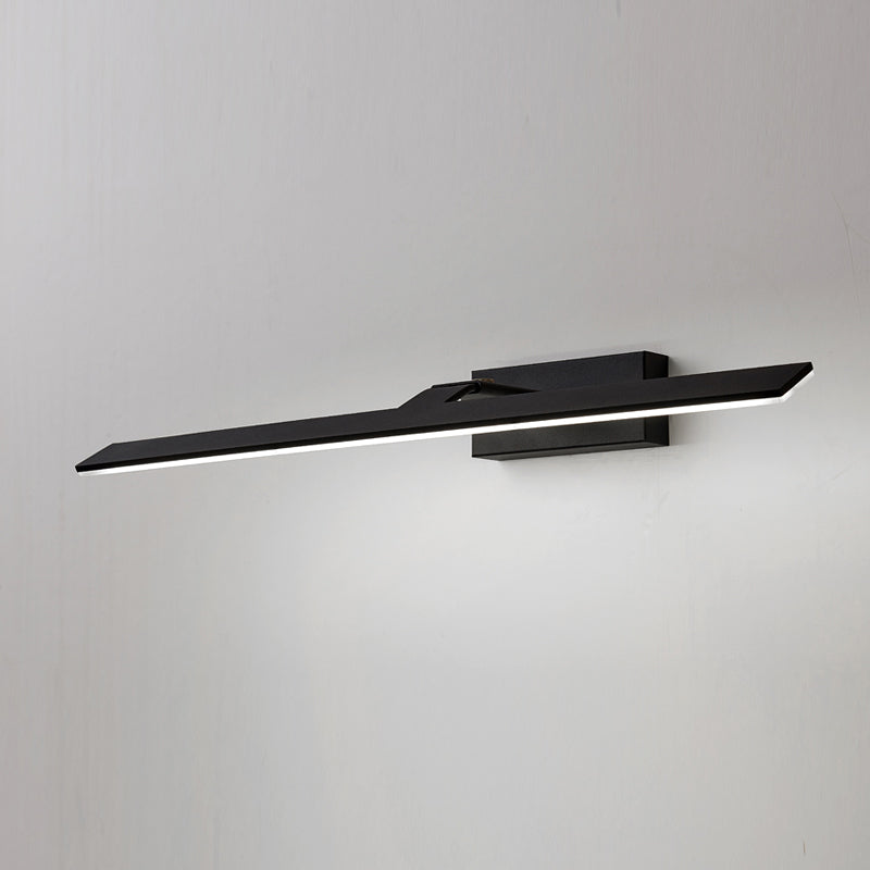 Luci di vanità montate a parete minimalista con braccio regolabile sopra lo specchio per il bagno