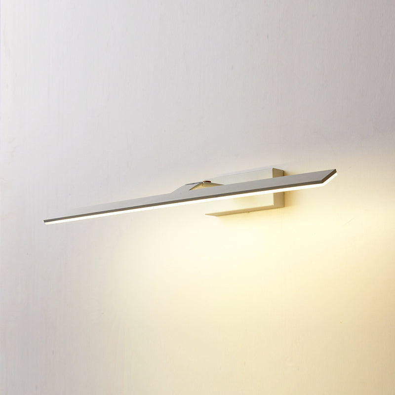 Luci di vanità montate a parete minimalista con braccio regolabile sopra lo specchio per il bagno