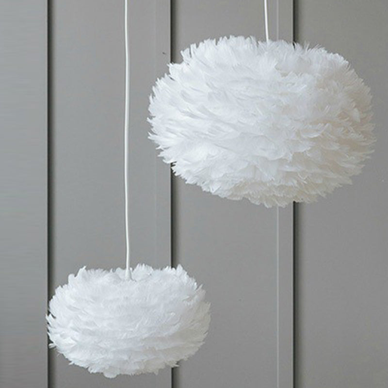 Lámpara de lámpara esférica lámpara moderna simplicidad de plumas de tono colgante para restaurante para restaurante