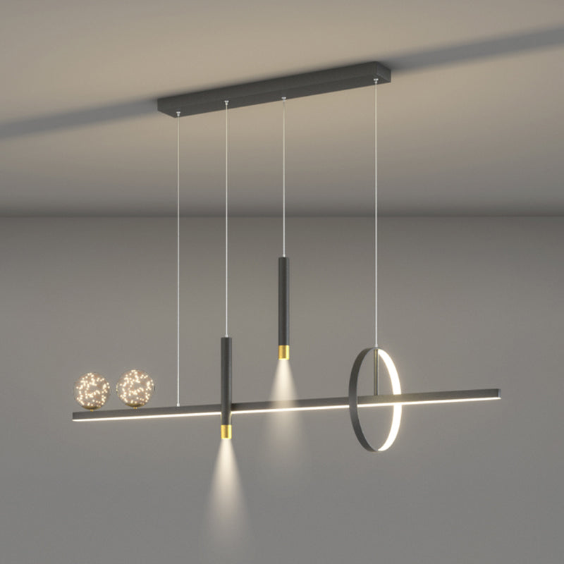 6 Heads LED Island Lighting Contemporary Ceiling Pendant Light for Dining Room