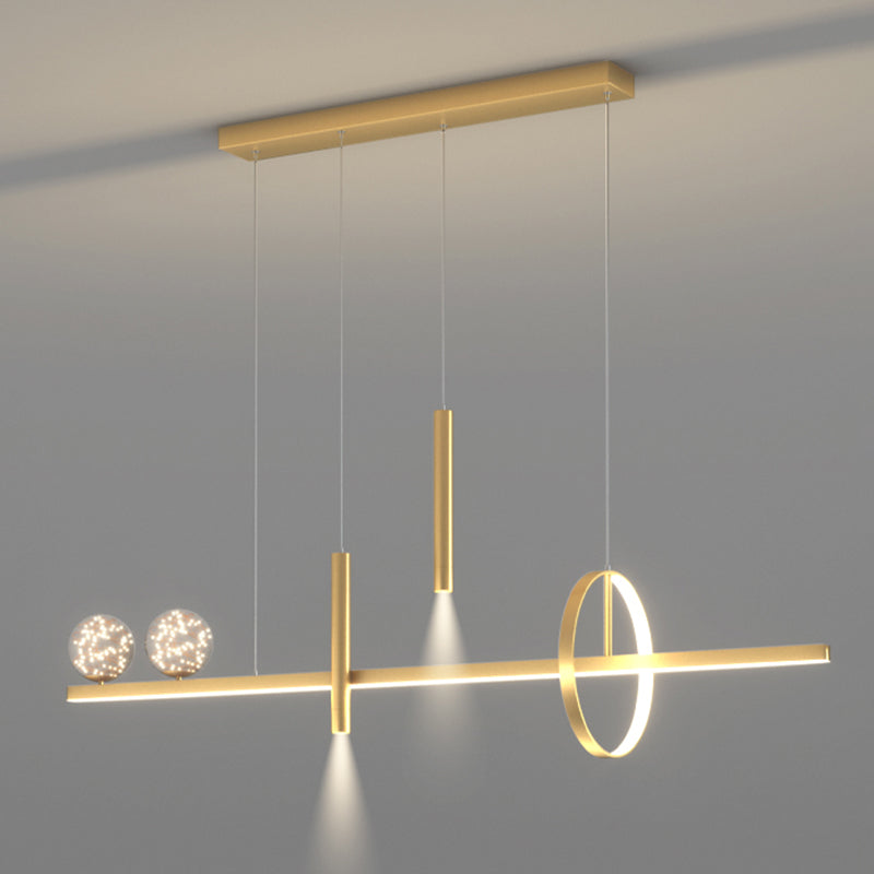 6 Heads LED Island Lighting Contemporary Ceiling Pendant Light for Dining Room