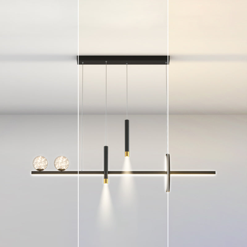 6 Heads LED Island Lighting Contemporary Ceiling Pendant Light for Dining Room