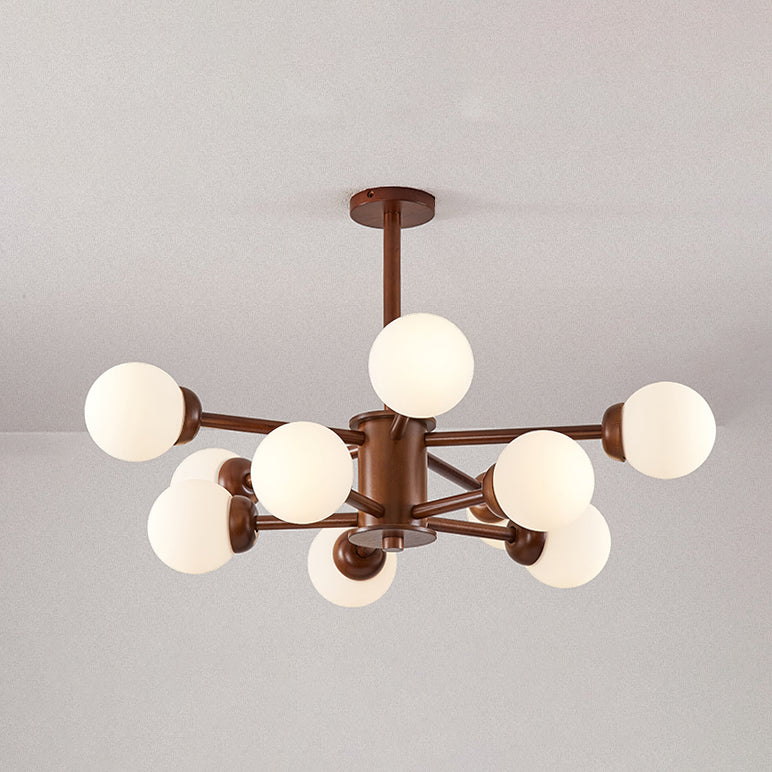 Hölzerne Kronleuchterdecke hängende Leuchte mit einstellbarem Federdraht