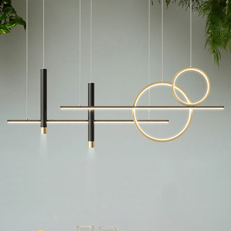 Metal Island Lighting with Silicone Shade Contemporary Ceiling Pendant Light