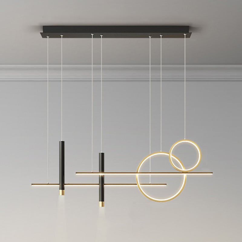 Metal Island Lighting with Silicone Shade Contemporary Ceiling Pendant Light