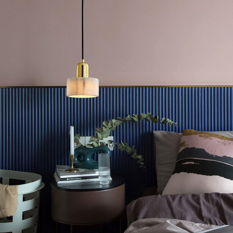 Marble Kit de lampe suspendue en marbre One Head Copper pour salle à manger de chambre à coucher