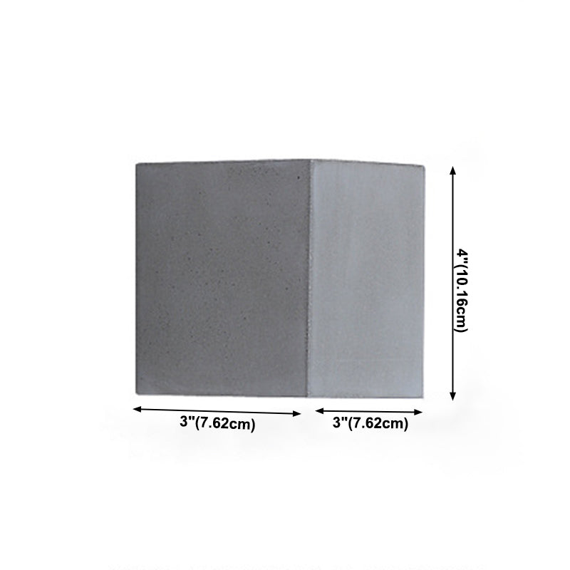 Cuboid Wall Light Fixture Modern 1-Light Wall Mounted Lamp with Cement Shade for Aisle