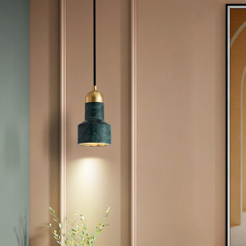 Contemporary Simple One-blub Marble Pendant Light for Bedroom Dinning Room
