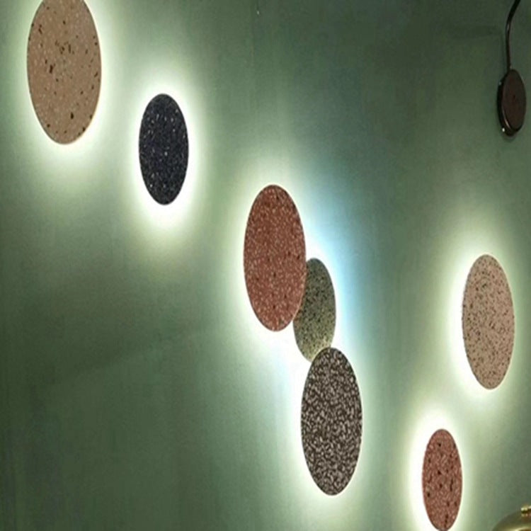 Lámpara de pared de luz de 1 luz moderna con sombra de piedra para restaurante