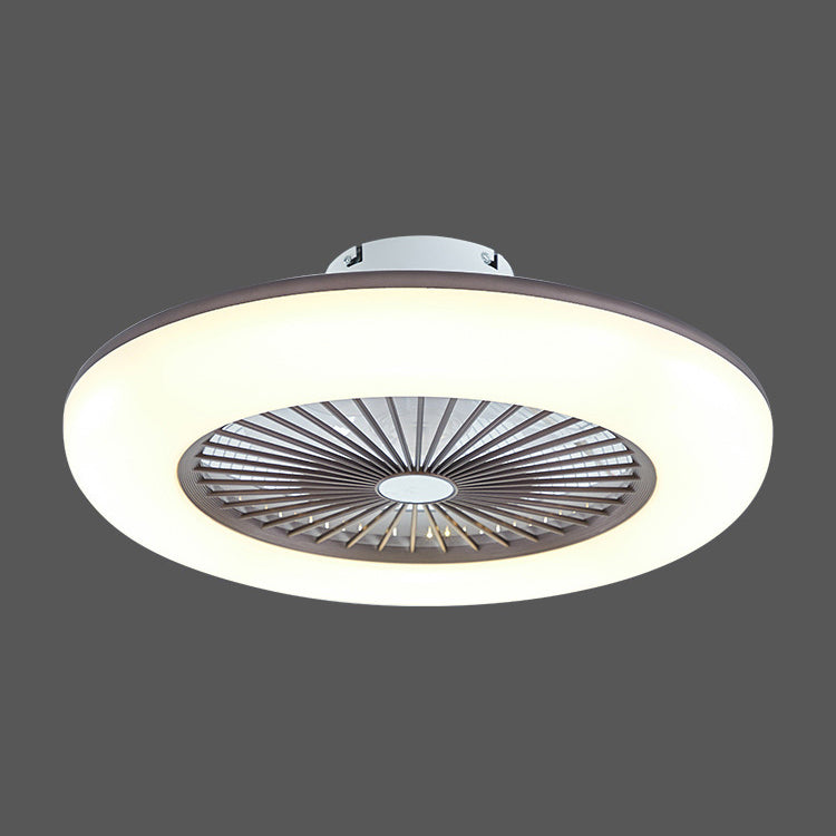 Kreisförmige Wohnheimzimmer LED Deckenlüfter Beleuchtung Metallmakaron unsichtbarer Blüterhalterung