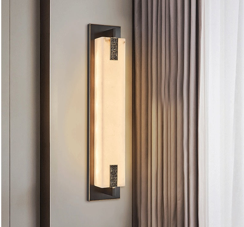 Pronzo della parete di marmo leggero regolabile contemporaneo per corridoio e scala del comodino