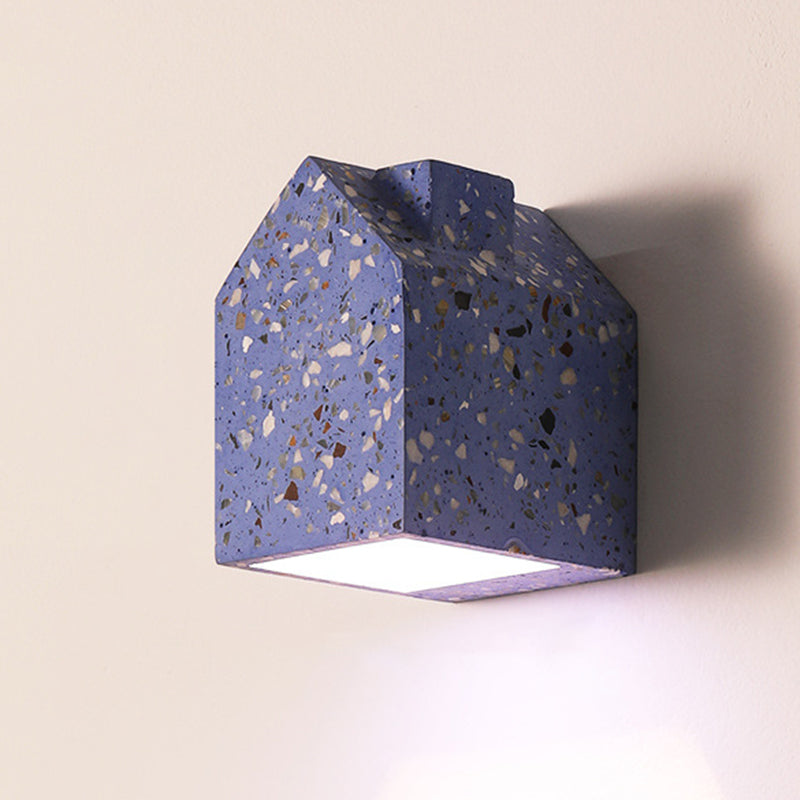 Lampada da parete della casa moderna lampada montata a parete a 1 luce con tonalità di pietra