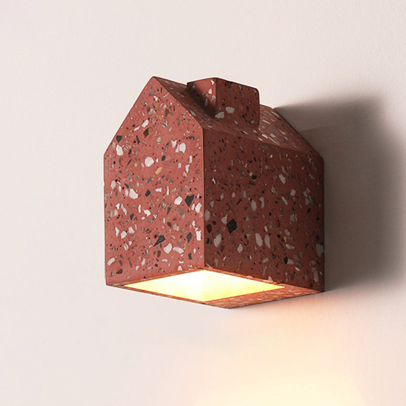 Lampada da parete della casa moderna lampada montata a parete a 1 luce con tonalità di pietra