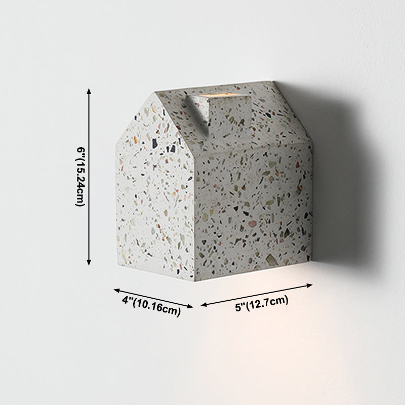 Lampada da parete della casa moderna lampada montata a parete a 1 luce con tonalità di pietra