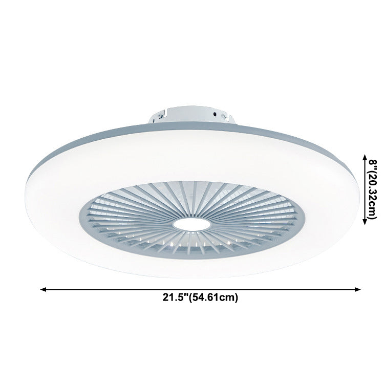 Schlafzimmer LED -Deckenlüftungslampe Makkaronstil Semi -Flush -Licht mit kreisförmiger Acrylschatten