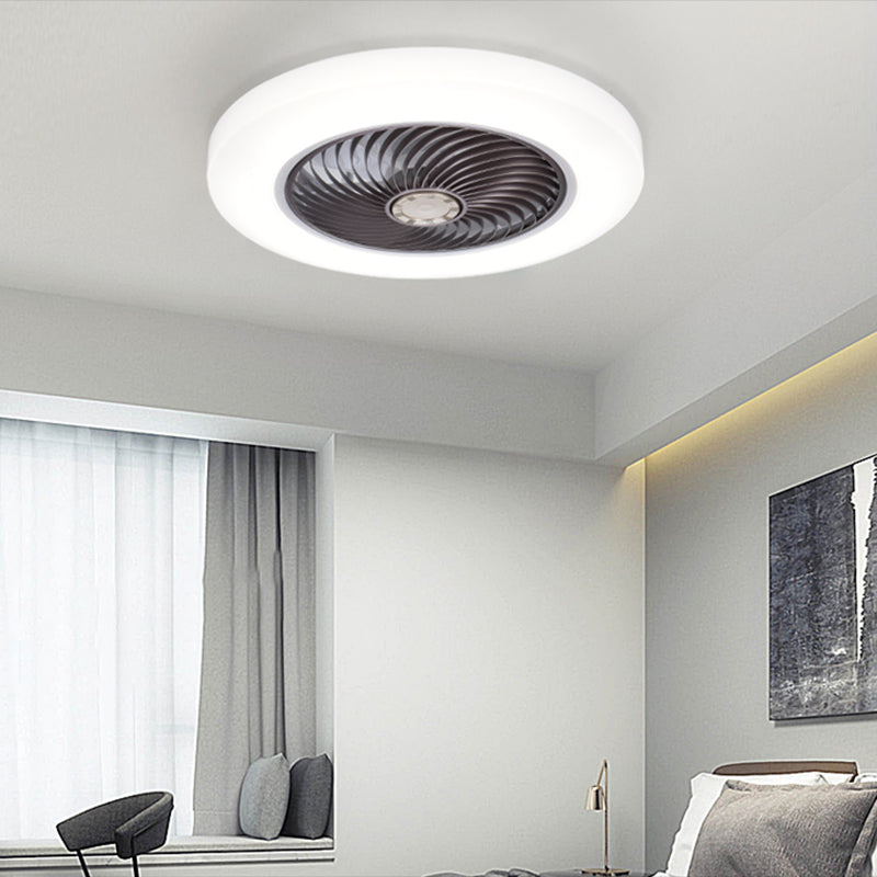 Gerade geschnittene runde Lüfterlampe Einfachheit Acryl-Esszimmer LED Semi Flush Light