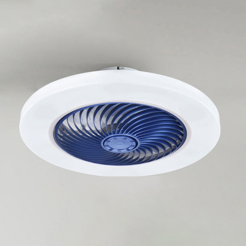 Gerade geschnittene runde Lüfterlampe Einfachheit Acryl-Esszimmer LED Semi Flush Light