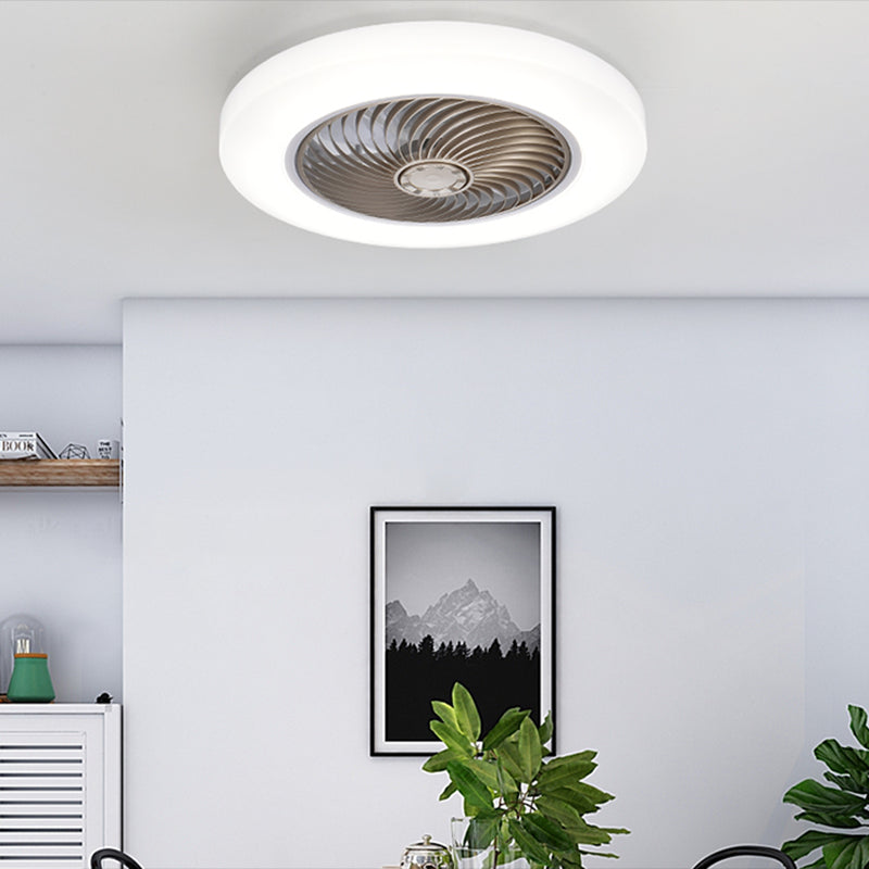 Gerade geschnittene runde Lüfterlampe Einfachheit Acryl-Esszimmer LED Semi Flush Light