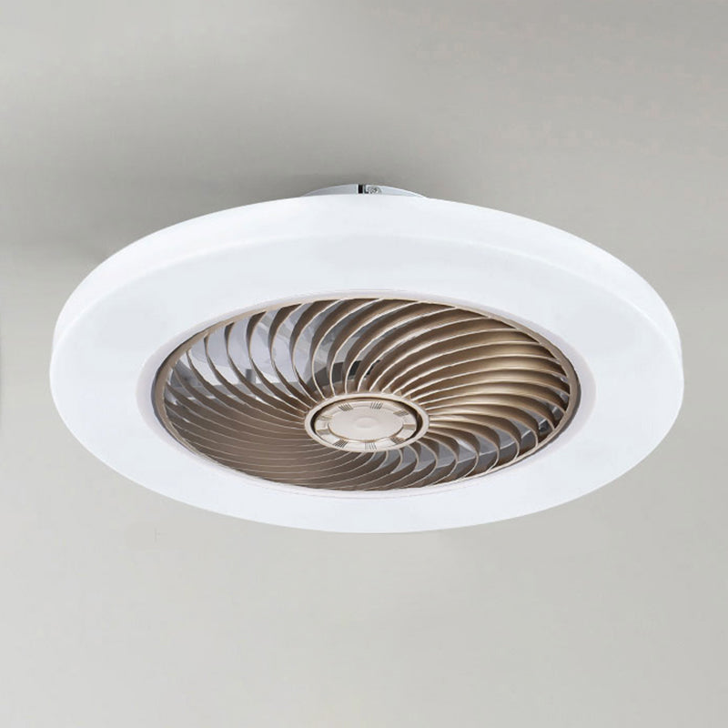 Gerade geschnittene runde Lüfterlampe Einfachheit Acryl-Esszimmer LED Semi Flush Light