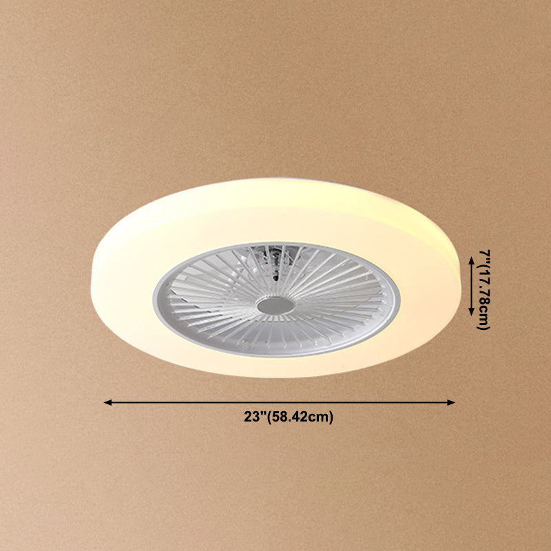 Gerade geschnittene runde Lüfterlampe Einfachheit Acryl-Esszimmer LED Semi Flush Light