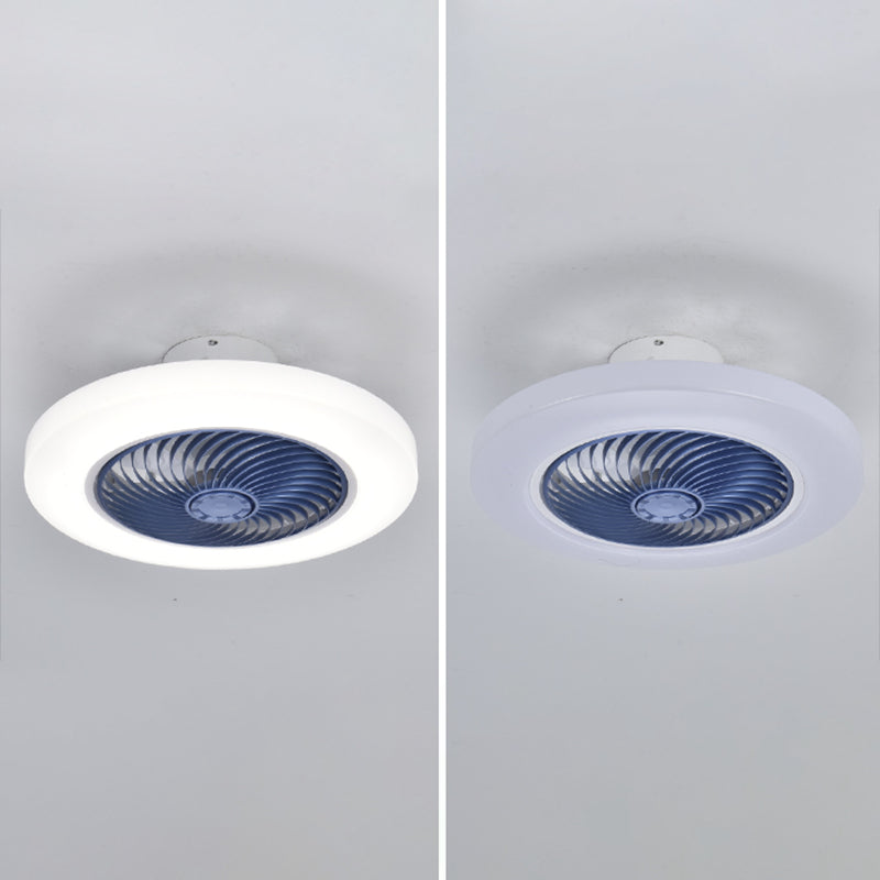Gerade geschnittene runde Lüfterlampe Einfachheit Acryl-Esszimmer LED Semi Flush Light
