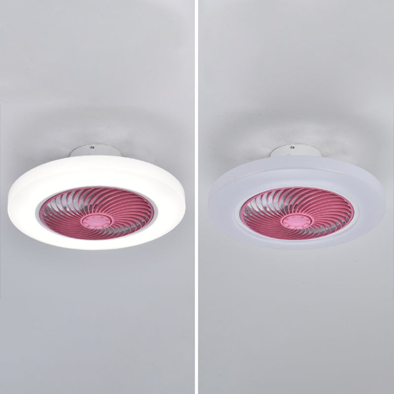 Gerade geschnittene runde Lüfterlampe Einfachheit Acryl-Esszimmer LED Semi Flush Light