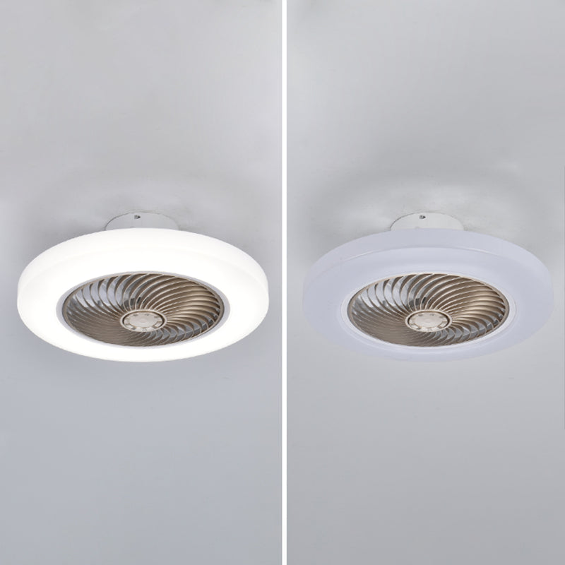 Gerade geschnittene runde Lüfterlampe Einfachheit Acryl-Esszimmer LED Semi Flush Light