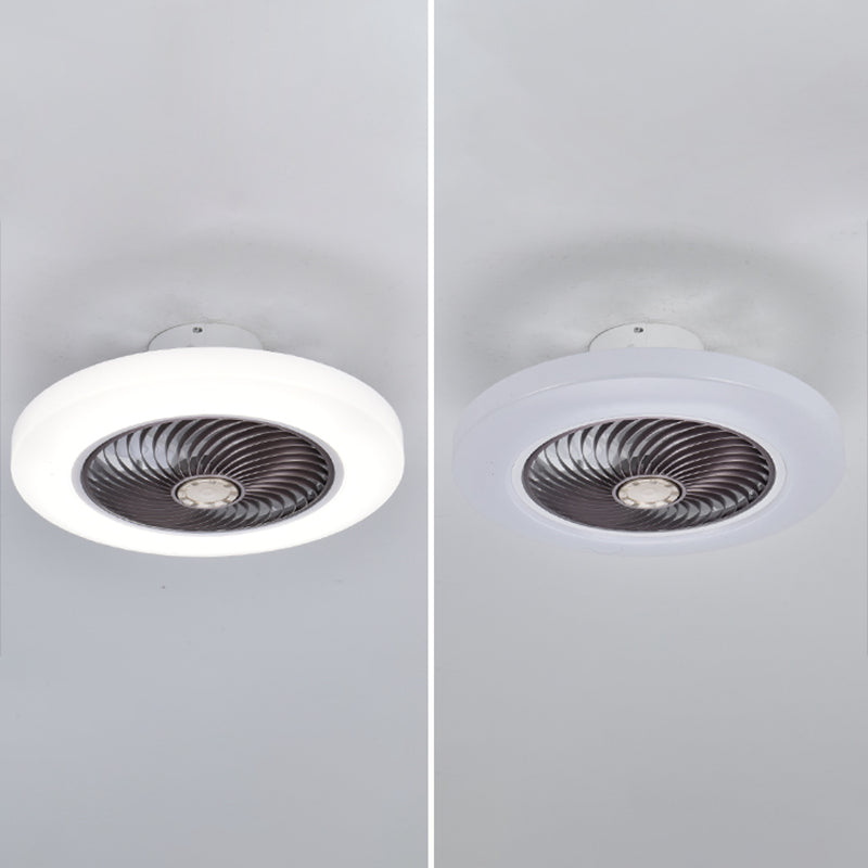 Gerade geschnittene runde Lüfterlampe Einfachheit Acryl-Esszimmer LED Semi Flush Light