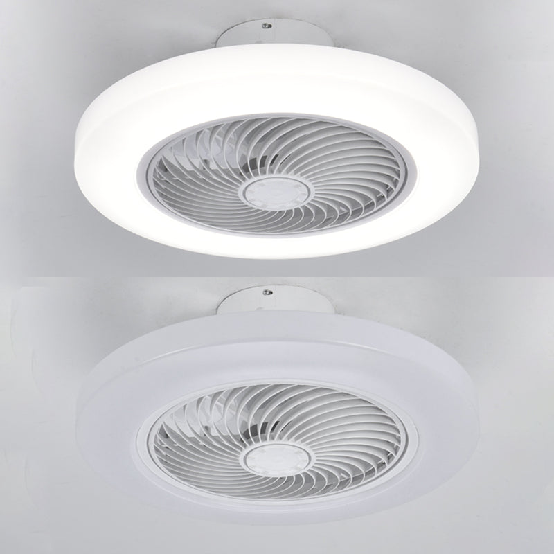 Gerade geschnittene runde Lüfterlampe Einfachheit Acryl-Esszimmer LED Semi Flush Light