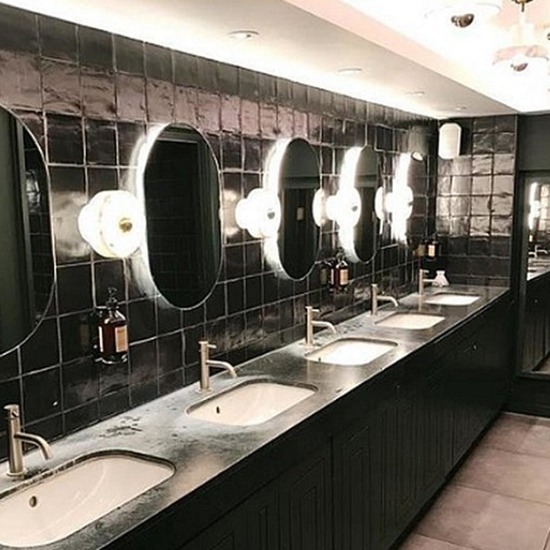 Bowl Wall Light Fixture Modern 1-Light White Wall Mounted Lamp for Restaurant