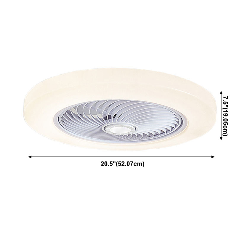 Makkaronstil Rundlüfter Lüfter Licht Acryl Schlafzimmer LED Semi Flush Mount Leuchte